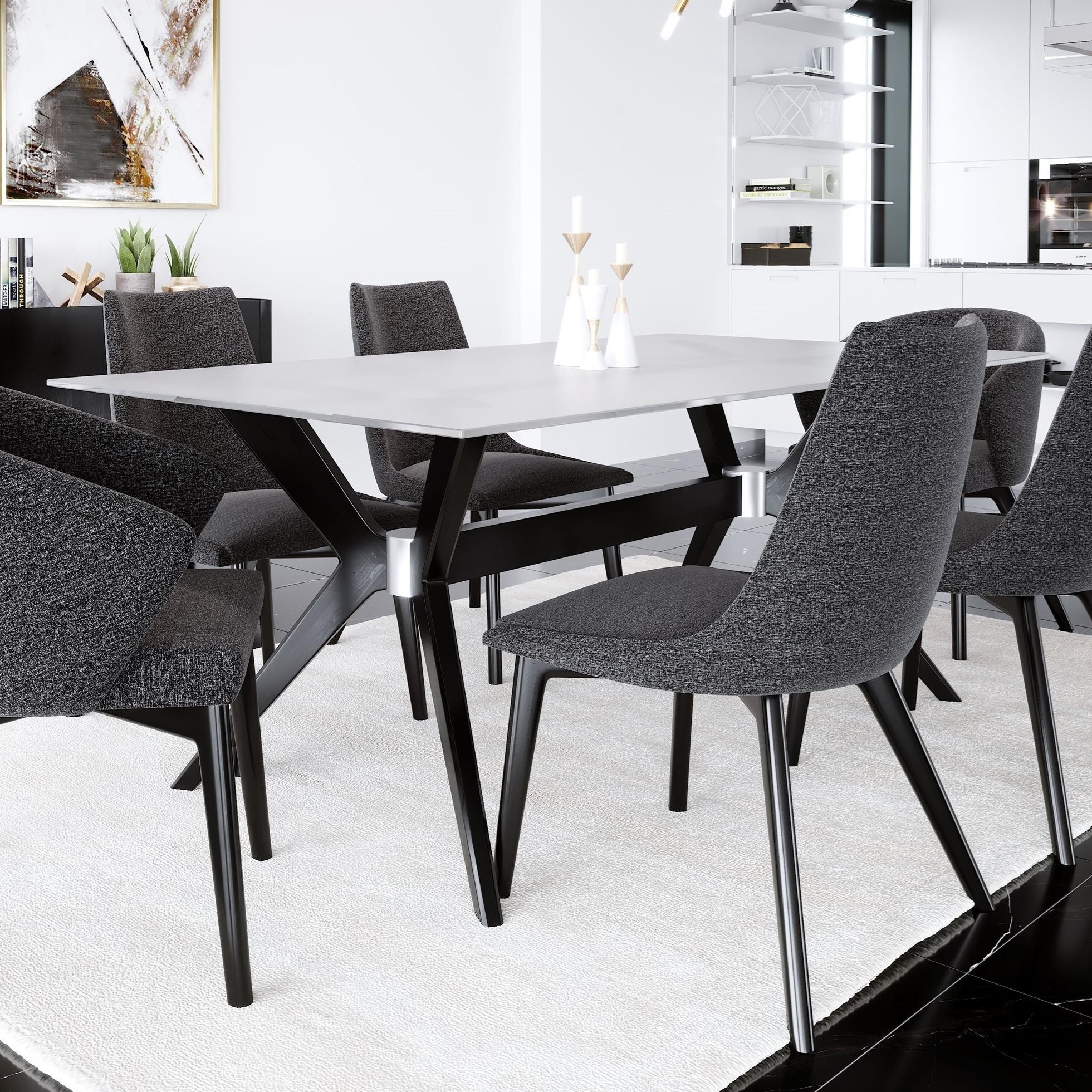 Canadel Downtown Custom Dining Customizable Glass Top Dining Table